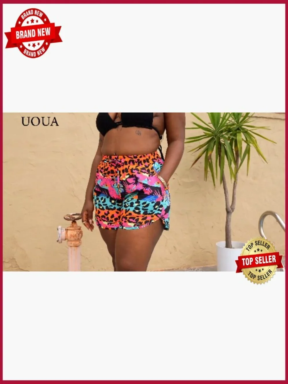 3-Piece Swimsuits for Women Hawaiian Bikini & Short Set Summer Beach Cover Up